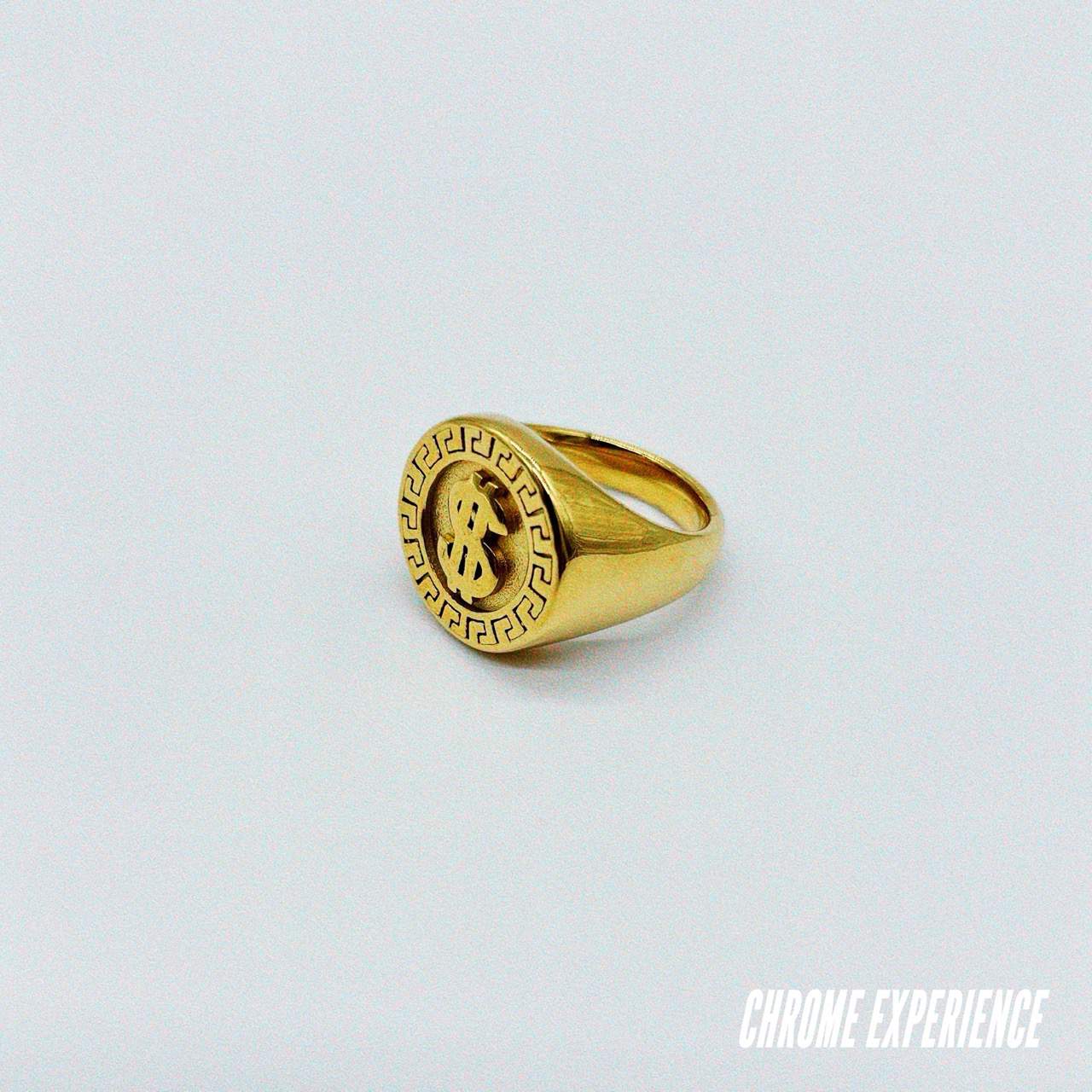 GOLD SIGNET RING "$"
