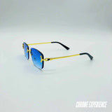 lunettes de soleil bleue