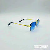 lunettes de soleil bleue