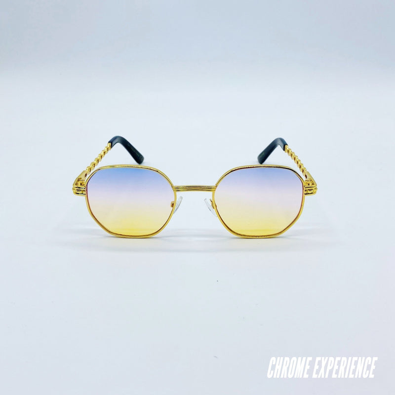 lunettes de soleil bleu jaune