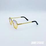 Lunettes de soleil bleu jaune