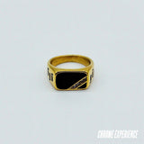 GOLD DIAMOND SIGNET RING