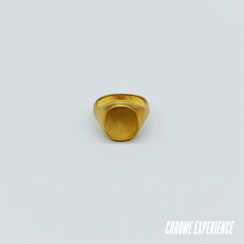 ROUND GOLD SIGNET RING