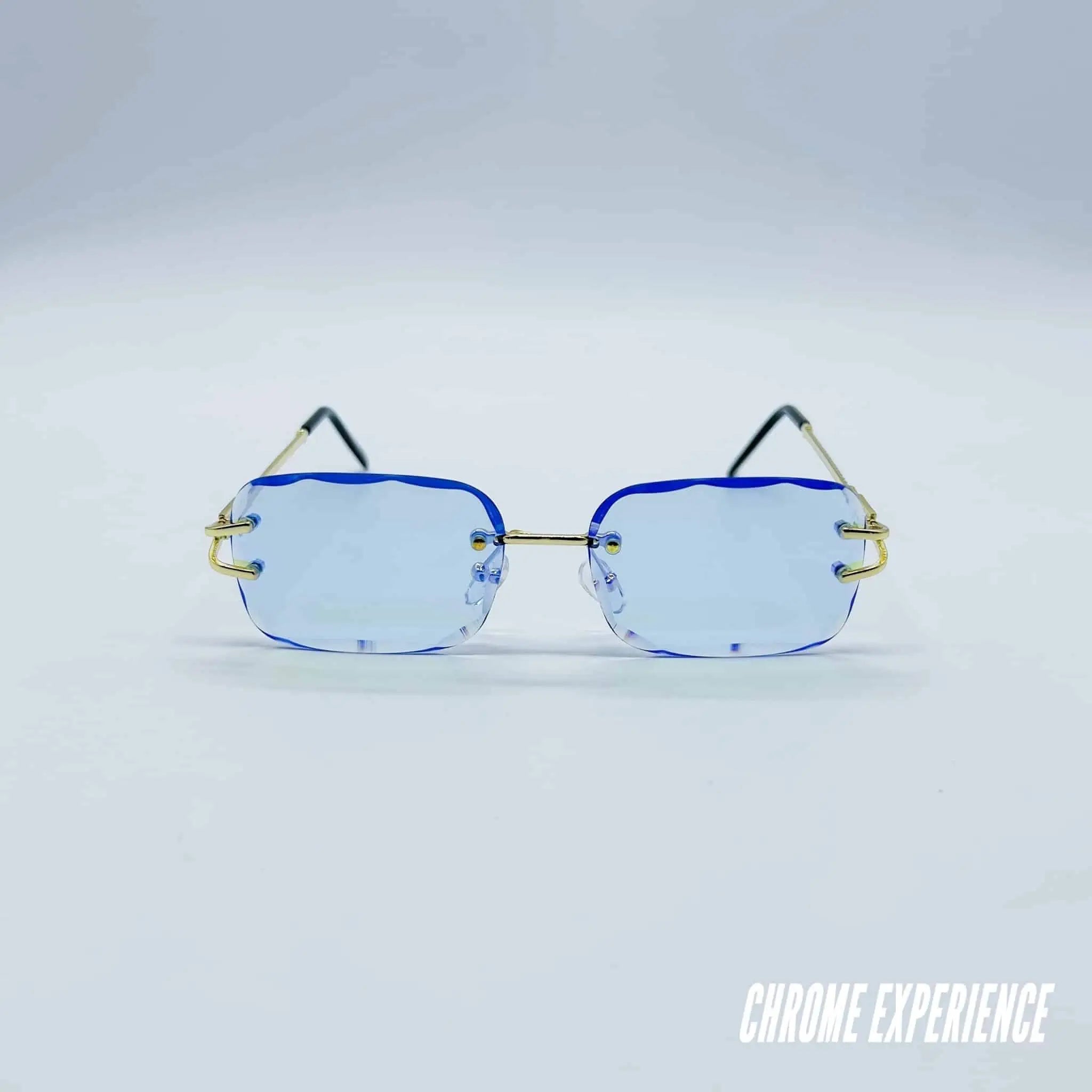 Lunettes De Soleil Sans Monture – Forme Nuage, 2 Paires, Métal, Lentilles Irrégulières